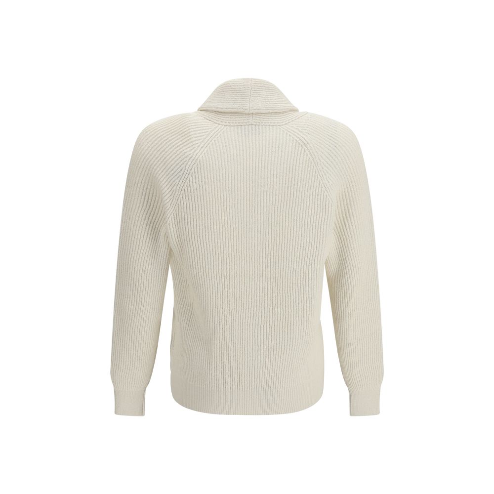 Brunello Cucinelli Beige Cotton Cardigan - Eljoys Fashion 