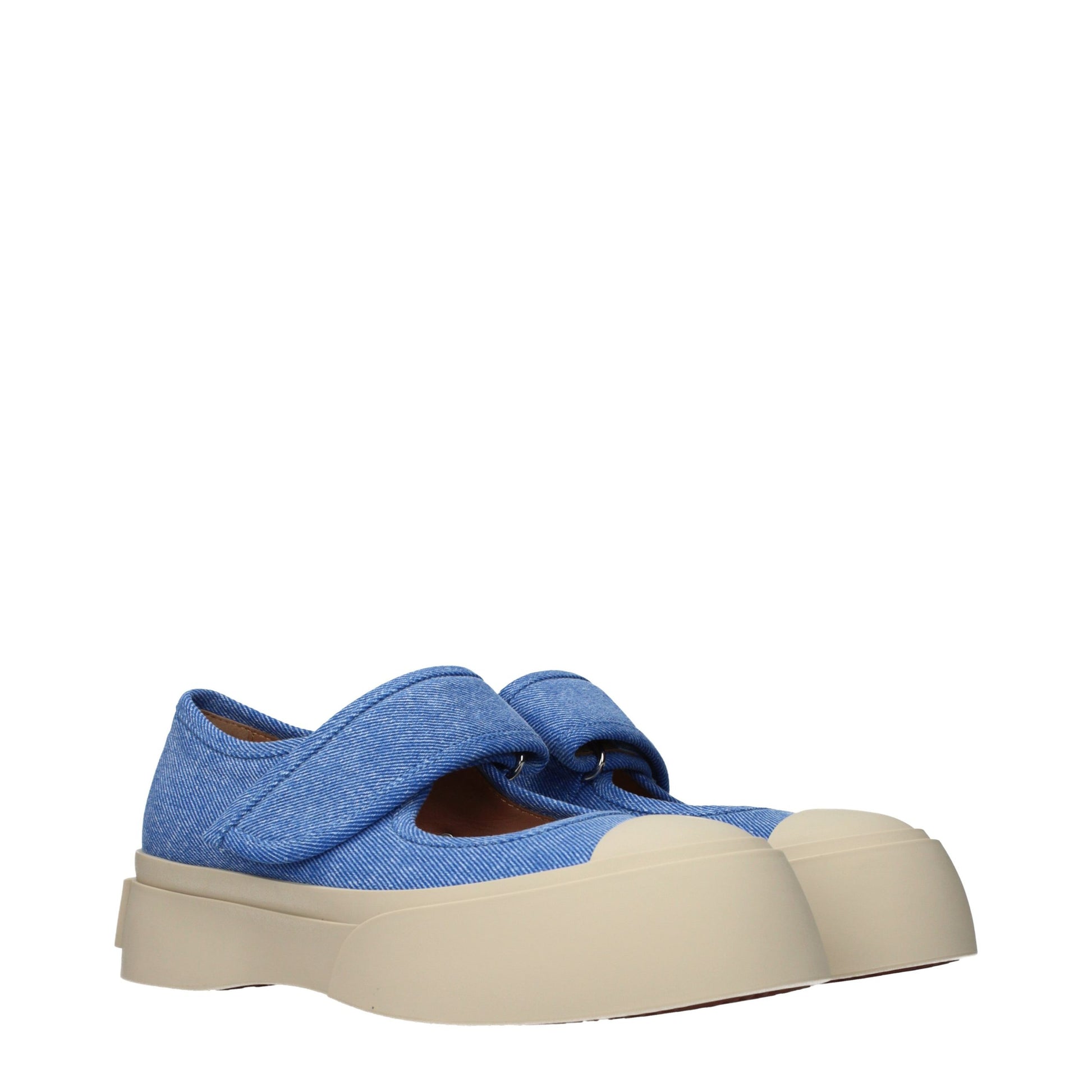 Marni Blue Fabric Low Top Sneakers Marni