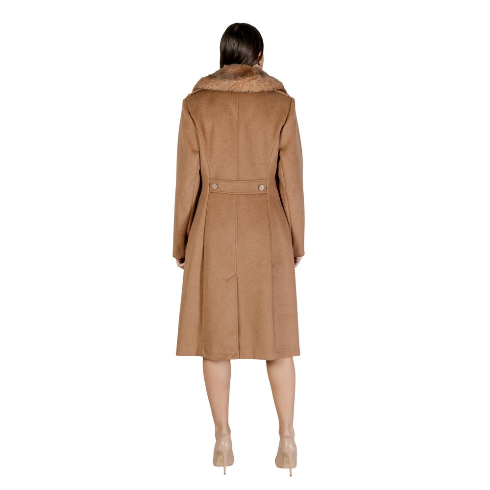 Guess Beige Polyester Coat - Eljoys Fashion 