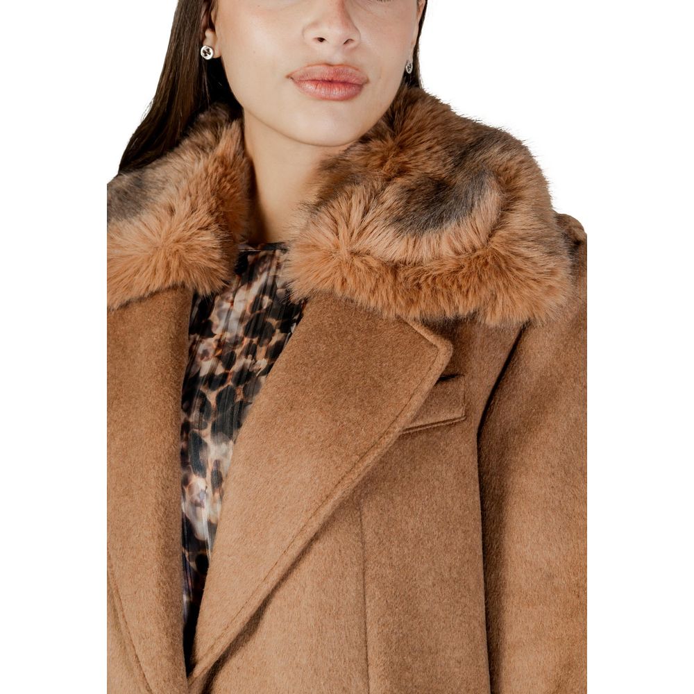Guess Beige Polyester Coat - Eljoys Fashion 