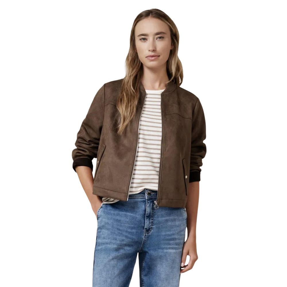 Street One Brown Polyester Bomber Street One