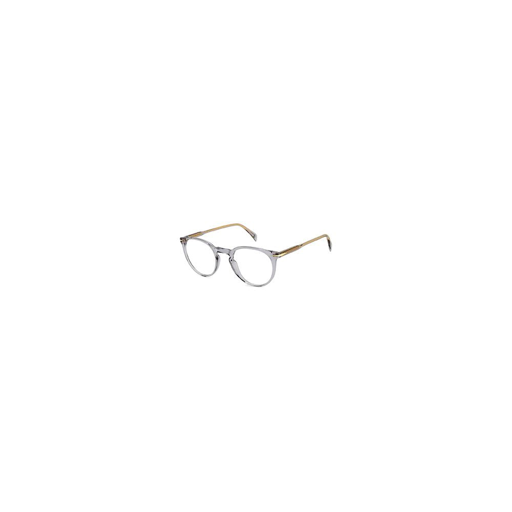 Gray acetate glasses frames by David Beckham, featuring sleek design and clear lenses, suitable for everyday stylish eyewear.