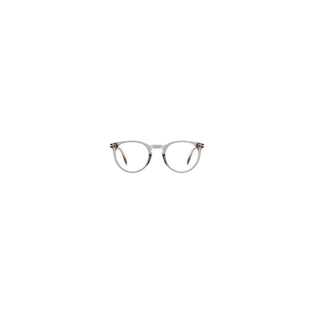 Gray acetate glasses frames by David Beckham, featuring a sleek, modern design with clear lenses and subtle branding.