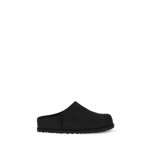 UGG Black Calf Leather Bos Taurus Mules UGG