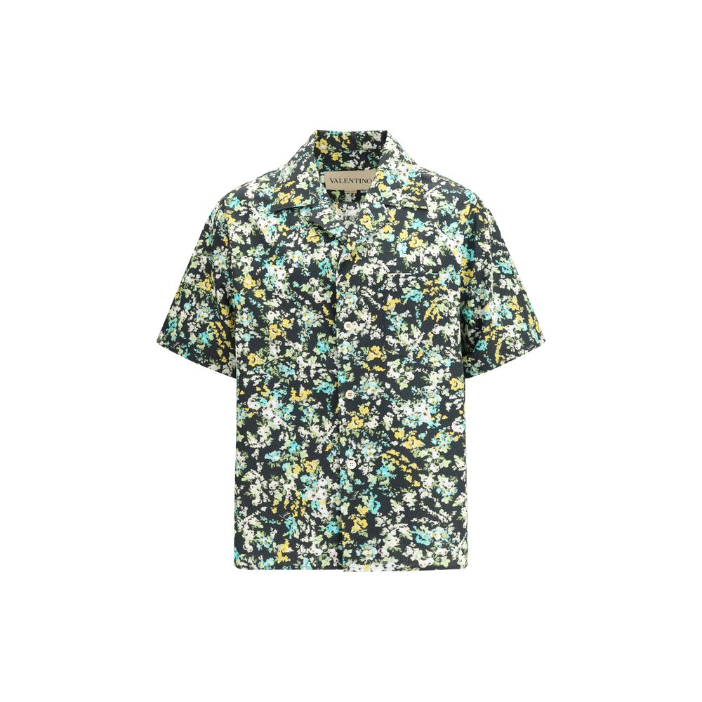 Valentino Garavani multicolor cotton patterned shirt with vibrant geometric design and classic collar.