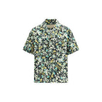Valentino Garavani multicolor cotton patterned shirt with vibrant geometric design and classic collar.