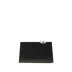 Black calf leather Jacquemus Bos Taurus shoulder bag with sleek design and gold-tone accents, featuring a compact, structured silhouette.