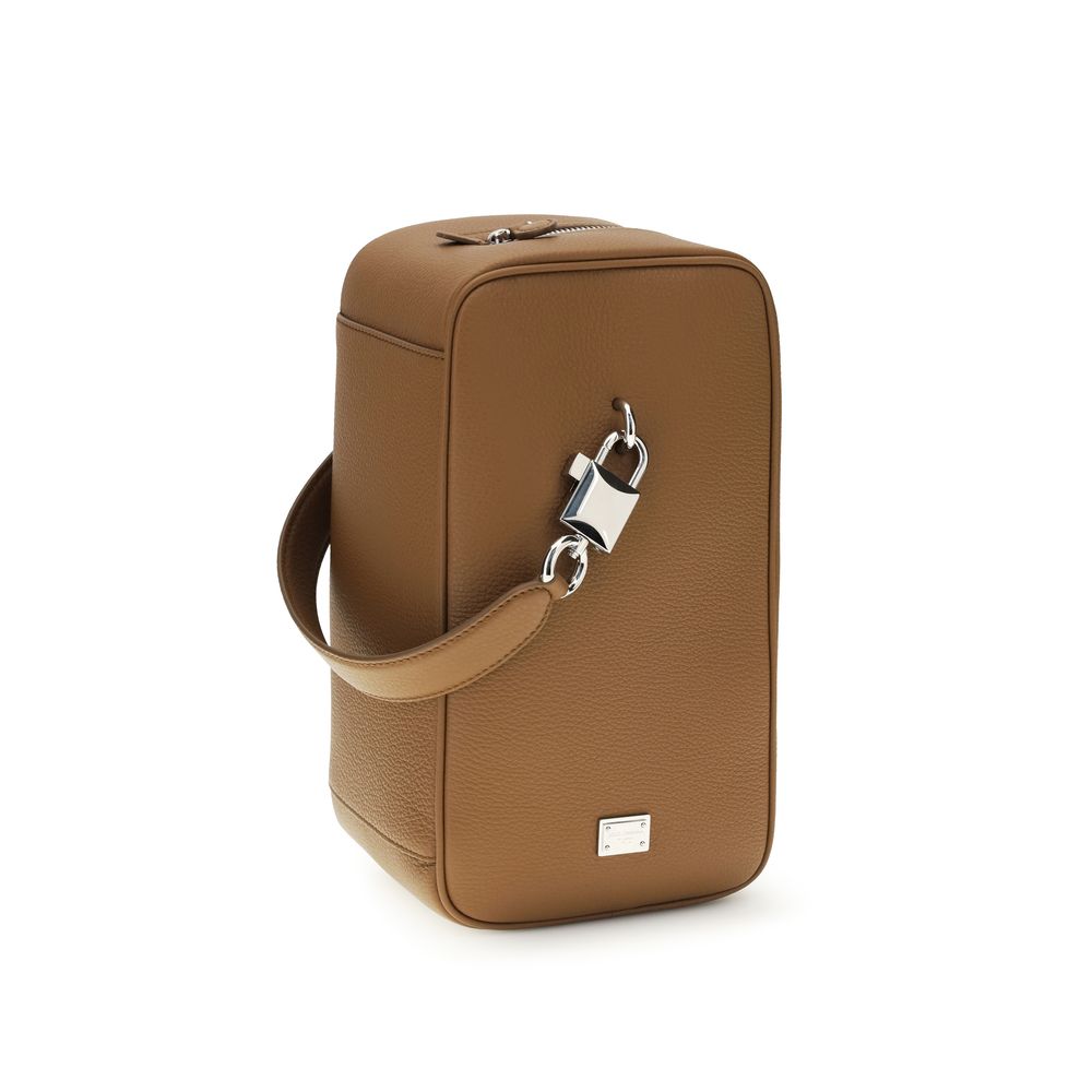 Dolce & Gabbana Brown Calf Leather Bos Taurus Handbag Dolce & Gabbana