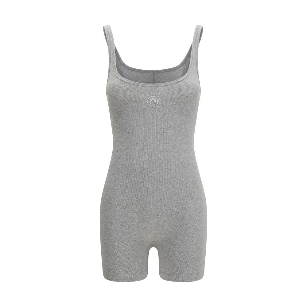Marine Serre Gray Cotton Jumpsuit Marine Serre
