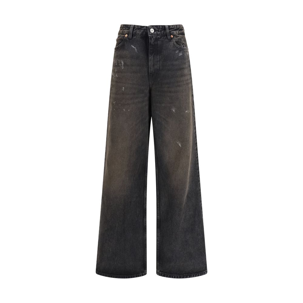 Our Legacy Black Cotton Relaxed Fit Jeans Our Legacy