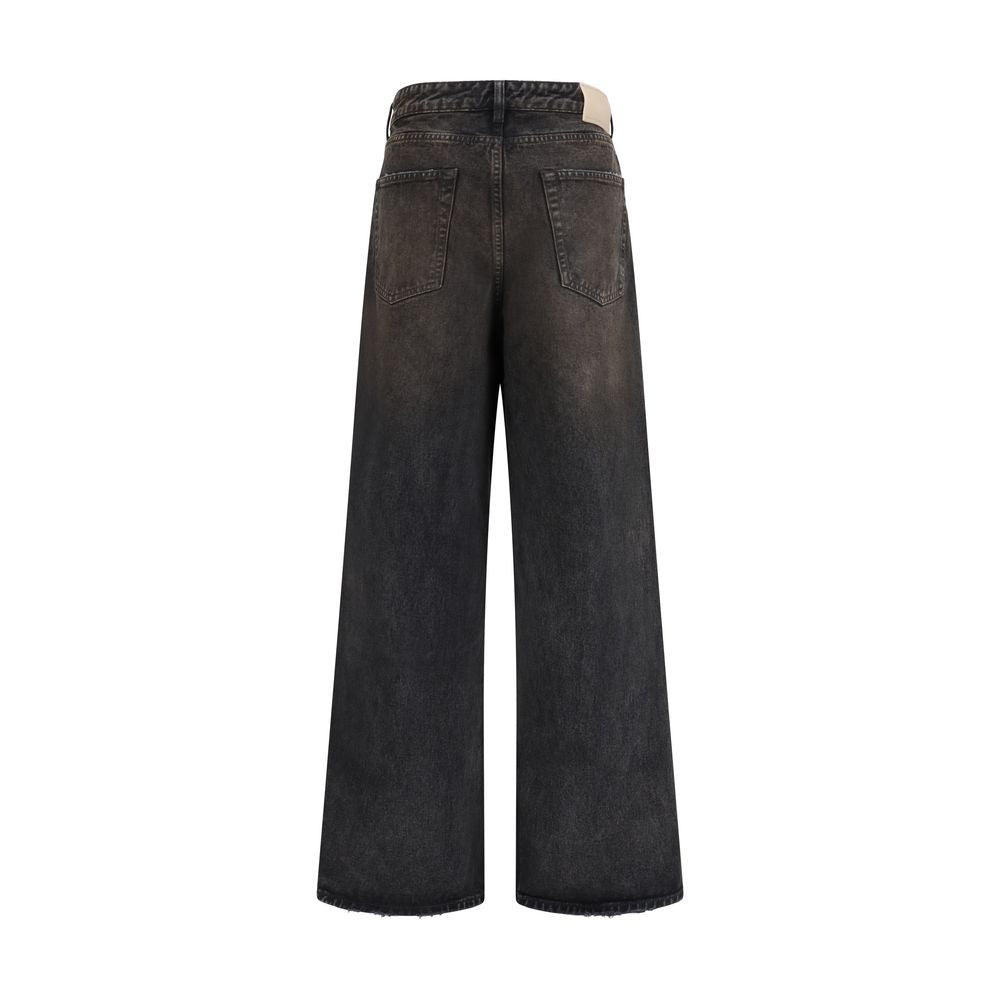 Our Legacy Black Cotton Relaxed Fit Jeans Our Legacy