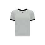 Courrèges White Cotton T-Shirt Courrèges