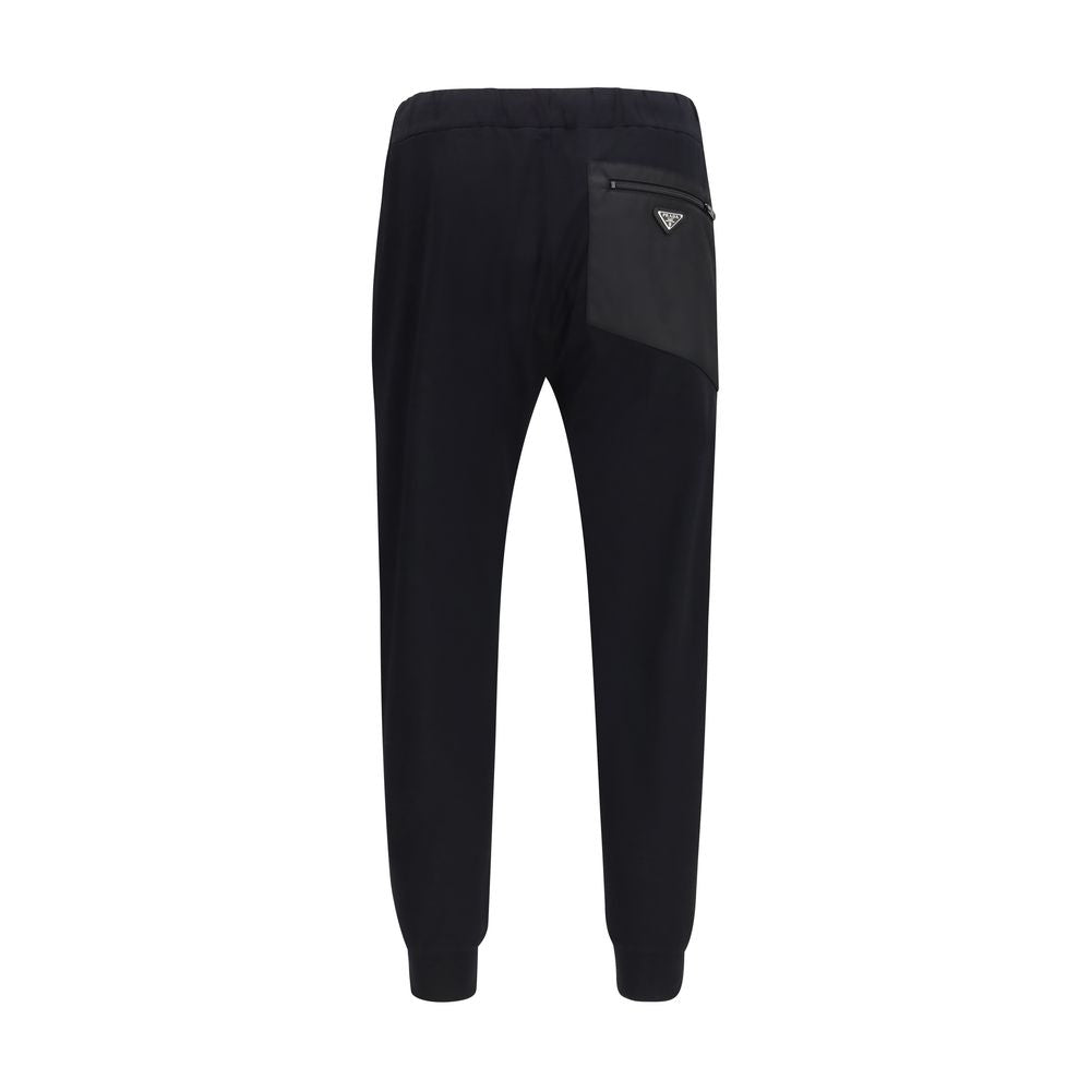 Prada Black Cotton Casual Pants Prada