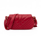 Versace Red Leather Quilted Shoulder Strap Bag Versace