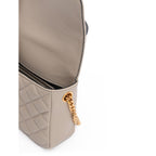 Versace Taupe Quilted Leather Handbag