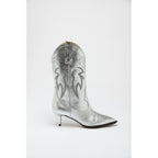 Moschino Multicolor Viscose High Heel Boots - Eljoys Fashion 