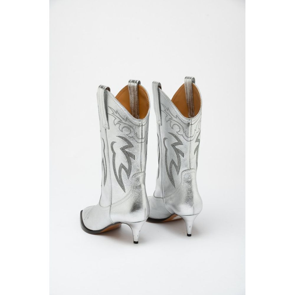 Moschino Multicolor Viscose High Heel Boots - Eljoys Fashion 
