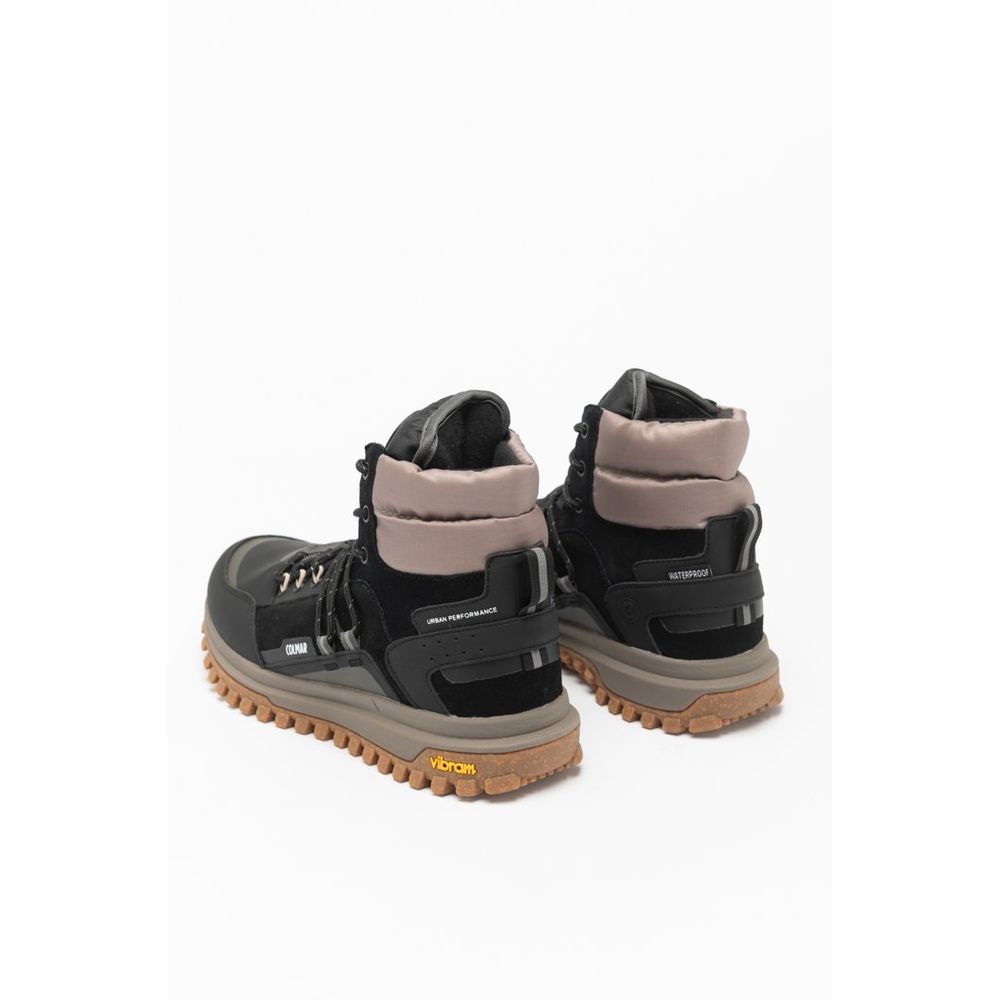 Colmar Black Leather Ankle Boots