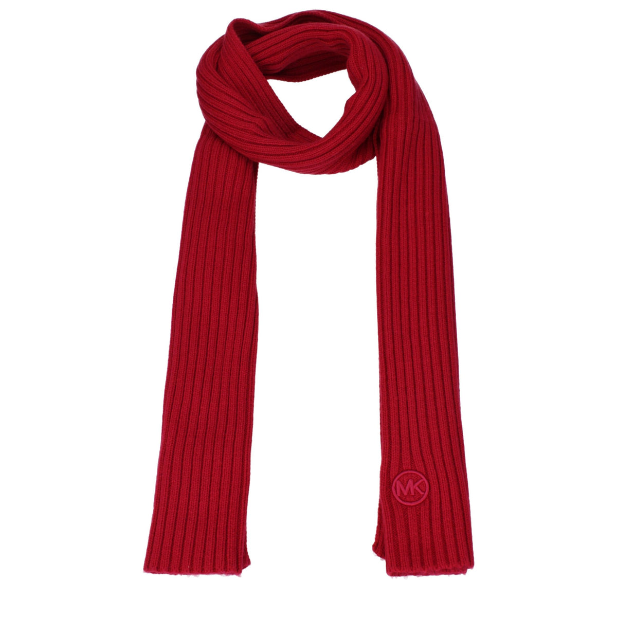 Pink Michael Kors polyester scarf featuring a soft, lightweight fabric with a stylish, versatile design.