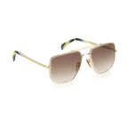 Gold metal sunglasses by David Beckham featuring sleek frame and tinted lenses for a stylish, modern look.
