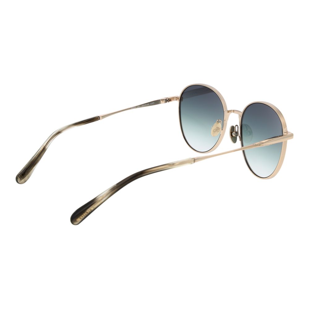 Scotch & Soda gold metal sunglasses with round frames, showcasing stylish eyewear design and reflective lenses.