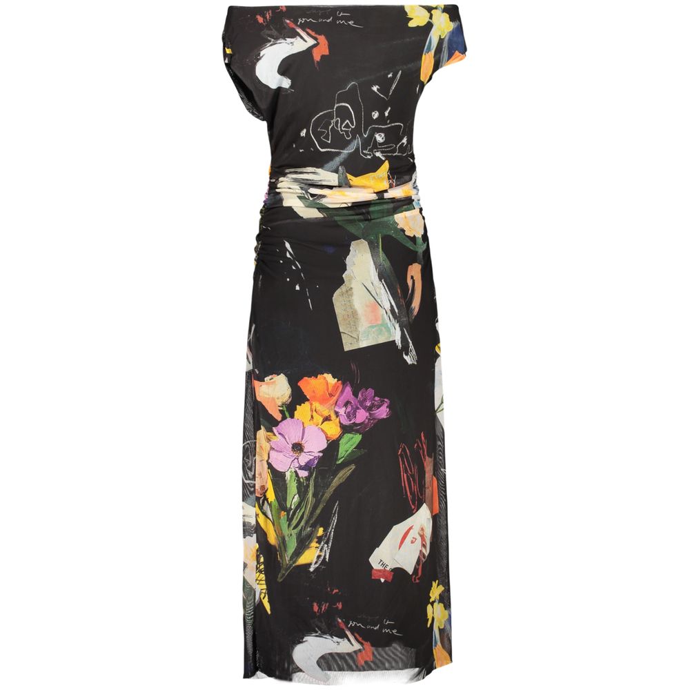 Desigual Black Viscosa Women Dress Desigual