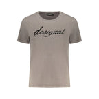 Desigual Grigio cotton women's T-shirt with a relaxed fit and casual style, featuring a simple crew neckline and soft fabric.