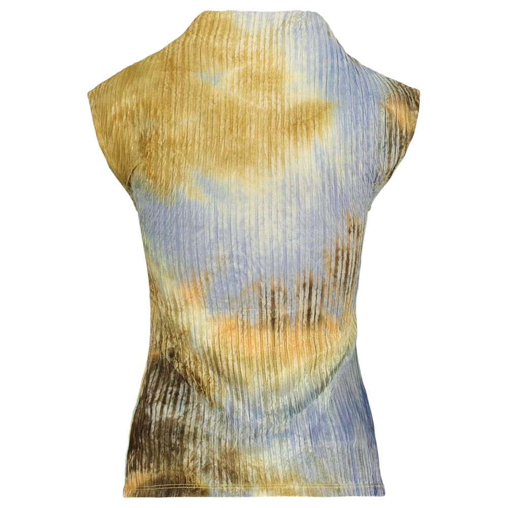 Desigual Giallo polyester women’s tank top with vibrant yellow color and sleeveless design, casual summer top for women.