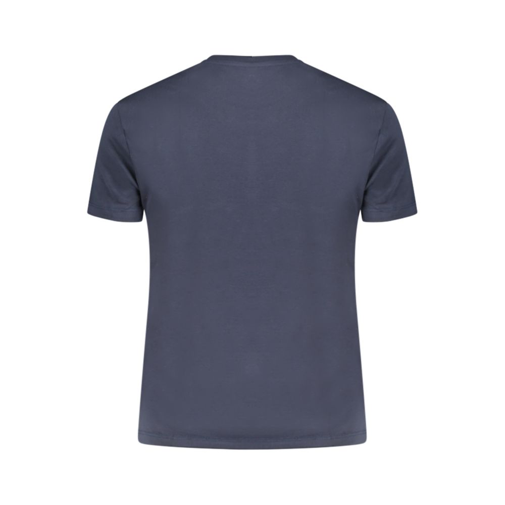 Desigual blue cotton women's T-shirt with colorful printed design and round neckline, casual and comfortable for everyday wear.