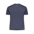Desigual blue cotton women's T-shirt with colorful printed design and round neckline, casual and comfortable for everyday wear.