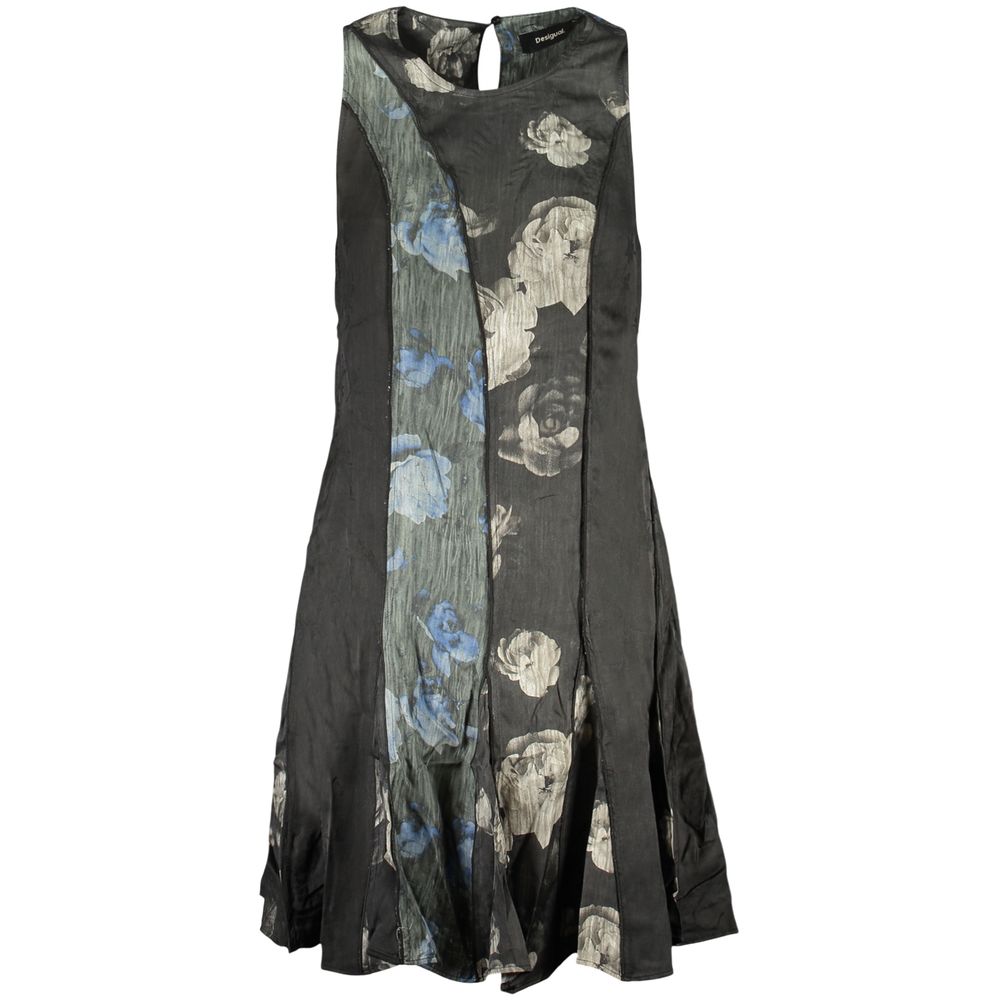 Desigual Nero viscose women’s dress featuring a stylish, flowing design with a vibrant pattern and comfortable fit.