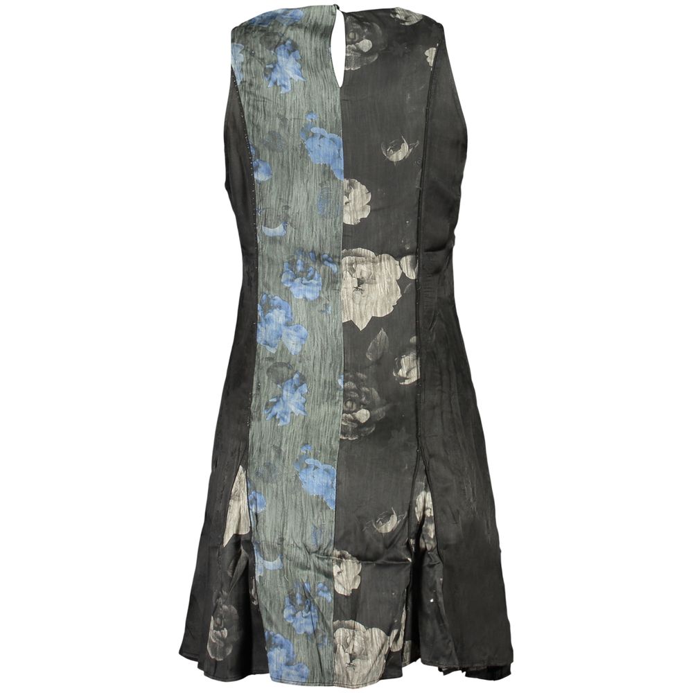 Desigual Nero viscose women's dress with a stylish, flowing design and vibrant pattern, perfect for casual or dressy occasions.