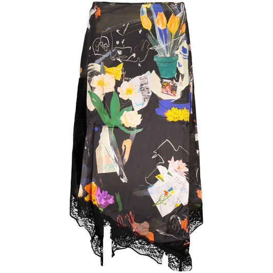 Desigual Nero Poliammide Women Skirt Desigual