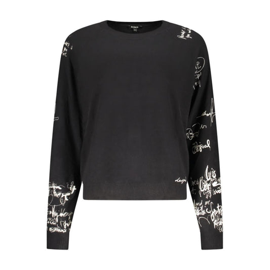 Desigual Nero Viscosa Women Sweater Desigual