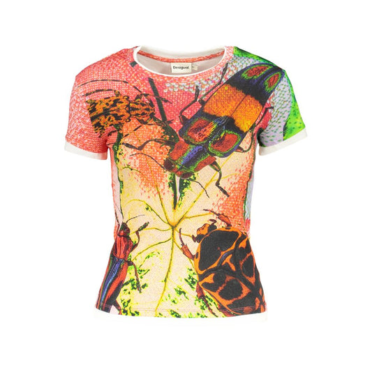 Desigual Rosso Cotton Women T-Shirt Desigual