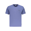 Pepe Jeans men's blue cotton T-shirt with crew neckline and short sleeves, casual fit, perfect for everyday wear.