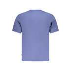 Pepe Jeans blue cotton men's T-shirt with crew neck and short sleeves, casual style for everyday wear.