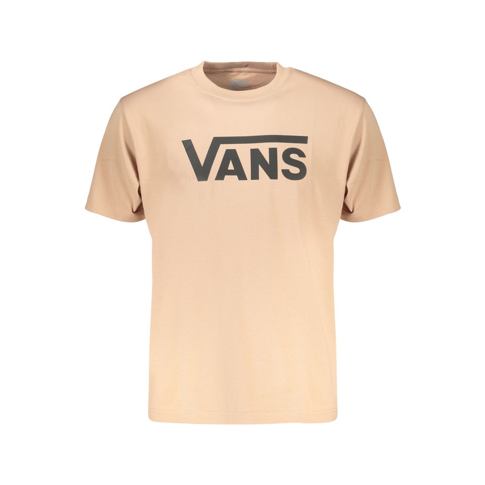Vans brown cotton men's T-shirt with short sleeves and crew neckline, casual style and comfortable fit.