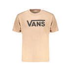 Vans brown cotton men's T-shirt with short sleeves and crew neckline, casual style and comfortable fit.
