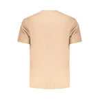 Vans brown cotton men's T-shirt with crew neck and short sleeves, casual fit, front logo detail.