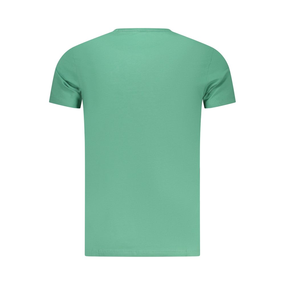 Pepe Jeans men's Verde cotton T-shirt with round neckline and short sleeves, casual style, displayed on a plain background.