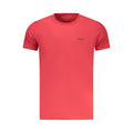 Pepe Jeans Rosso cotton men's T-shirt in red with short sleeves and crew neck, casual and comfortable for everyday wear.