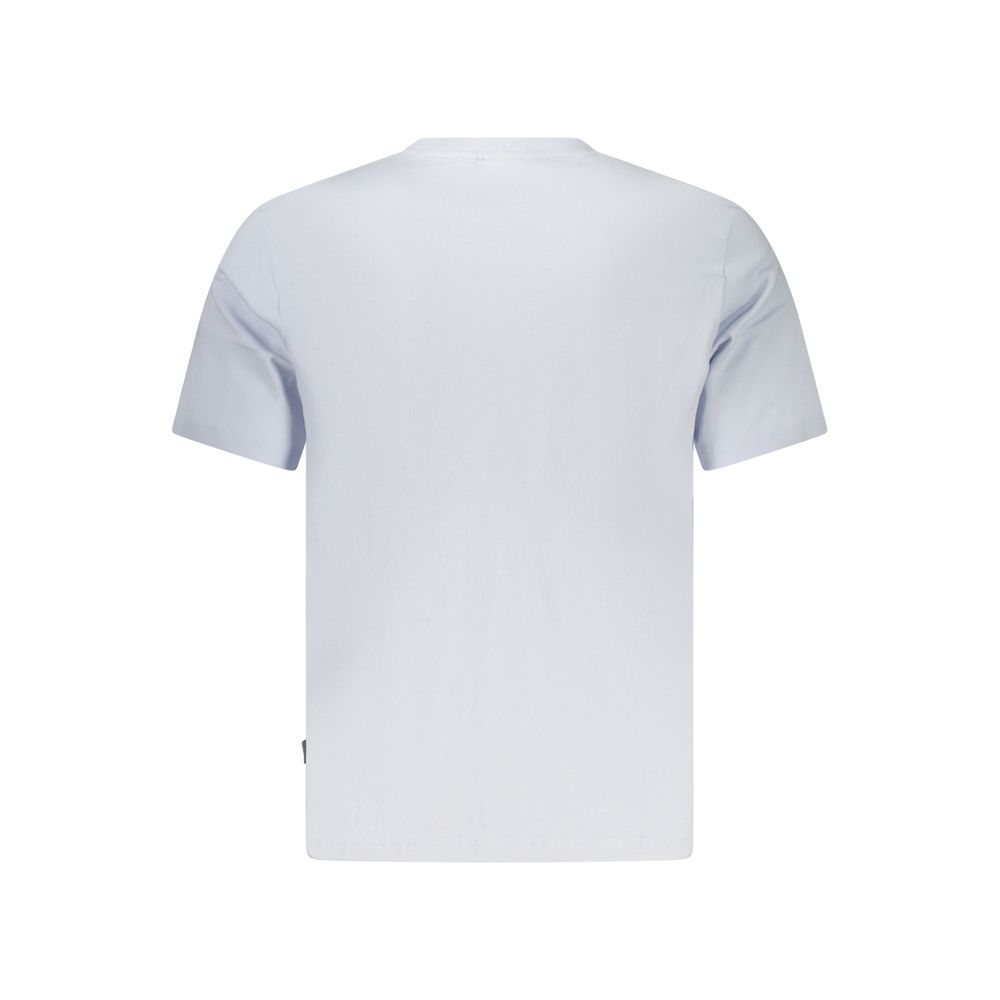 Pepe Jeans Azzurro cotton men's T-shirt displayed flat with short sleeves and round neckline, showcasing casual style.