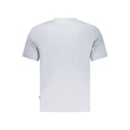 Pepe Jeans Azzurro cotton men's T-shirt displayed flat with short sleeves and round neckline, showcasing casual style.