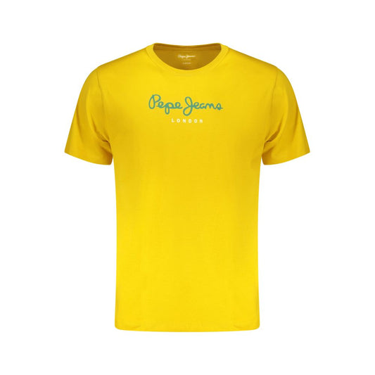 Pepe Jeans Giallo Cotton Men T-Shirt Pepe Jeans