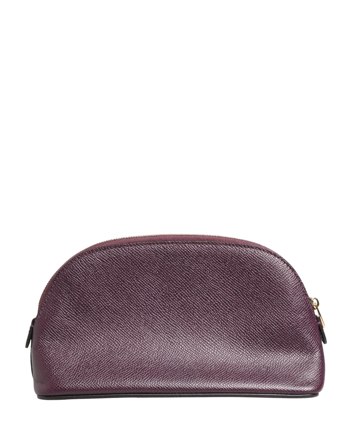 Dolce & Gabbana Dark Purple Leather DG Logo Zip Around Hand Purse Wallet - Eljoys Fashion 