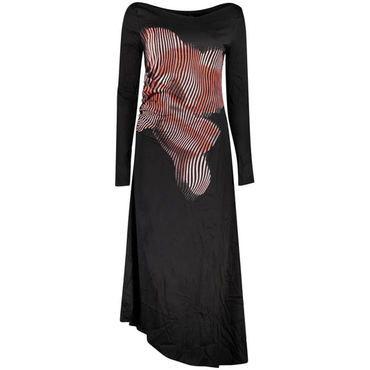 Desigual Black Viscose Women Dress Desigual