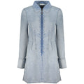 Desigual Azzurro lyocell women's dress with a relaxed fit and vibrant blue pattern, perfect for casual summer wear.