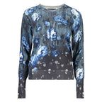 Desigual blue viscose women's sweater with a relaxed fit and soft fabric, featuring a casual, stylish design.