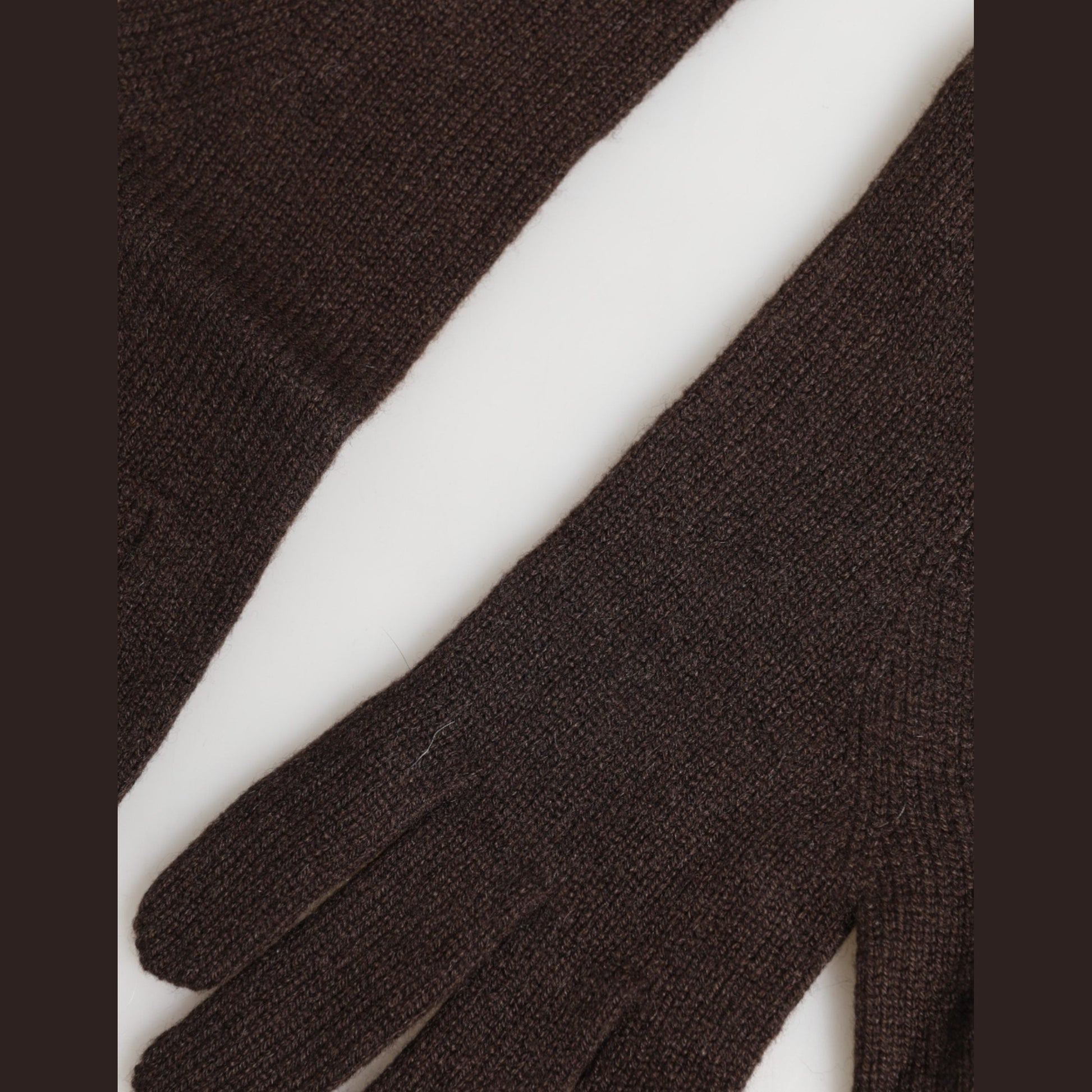 Dolce & Gabbana Brown Cashmere Knitted Elbow Length Mitten Gloves